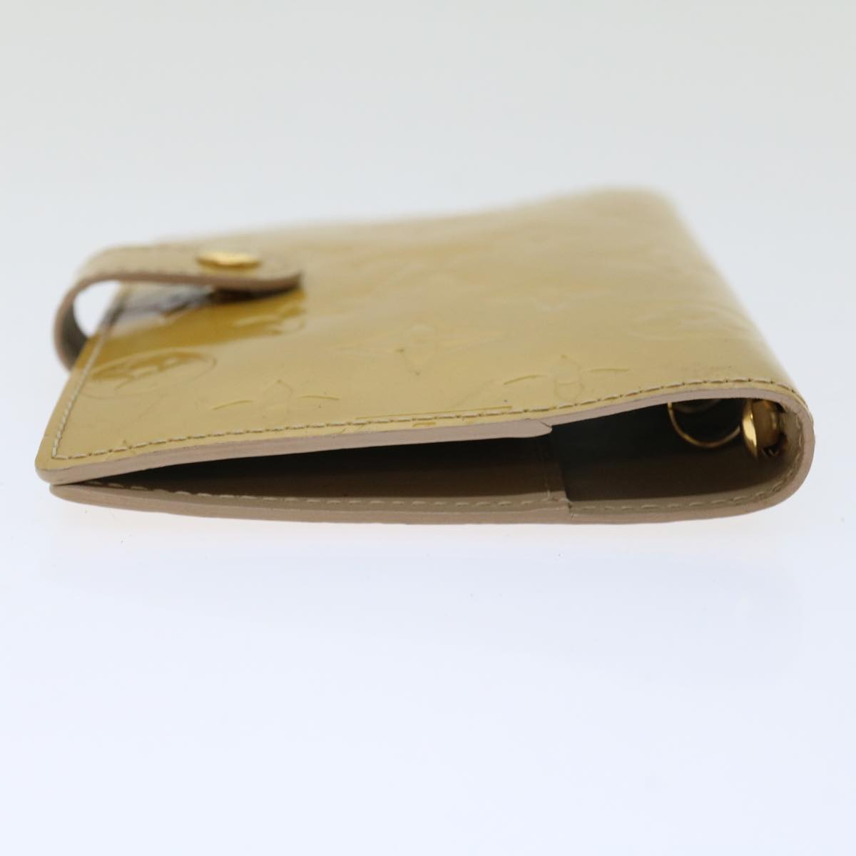 LOUIS VUITTON Vernis Agenda PM Day Planner Cover Beige R21001 LV Auth ki4113