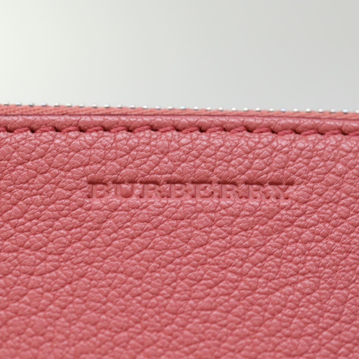 BURBERRY Shoulder Bag Leather Pink Auth ki4506V