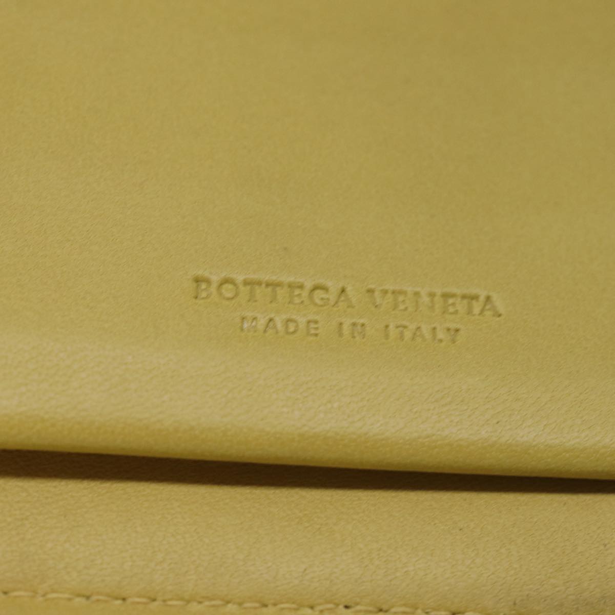 BOTTEGA VENETA INTRECCIATO Organizer Wallet Leather Yellow Auth ki4541
