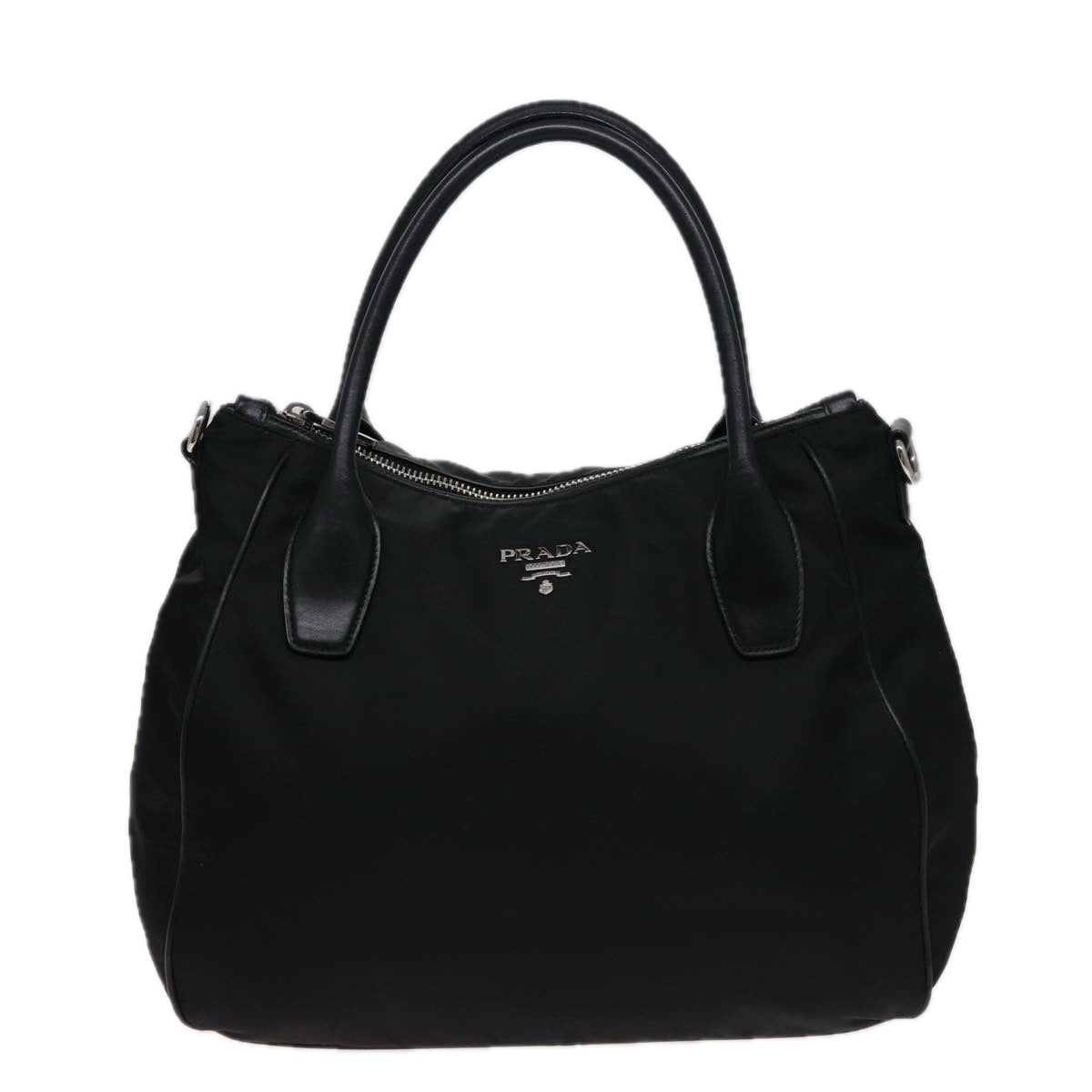 PRADA Shoulder Bag Nylon 2way Black Auth ki4556