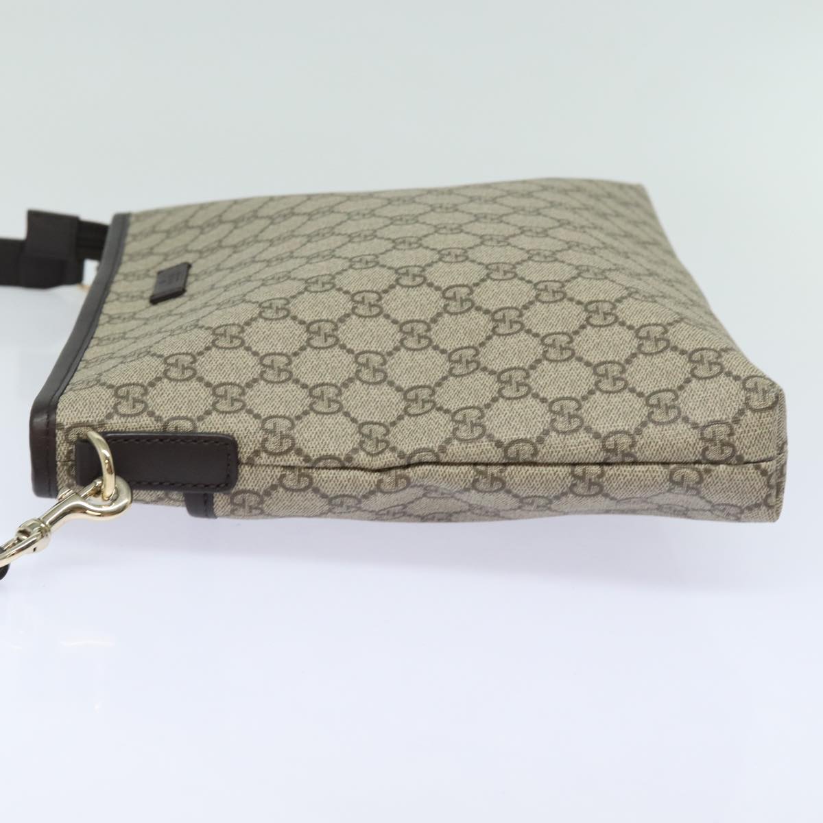 GUCCI GG Supreme Shoulder Bag PVC Beige 388924 Auth ki4557A