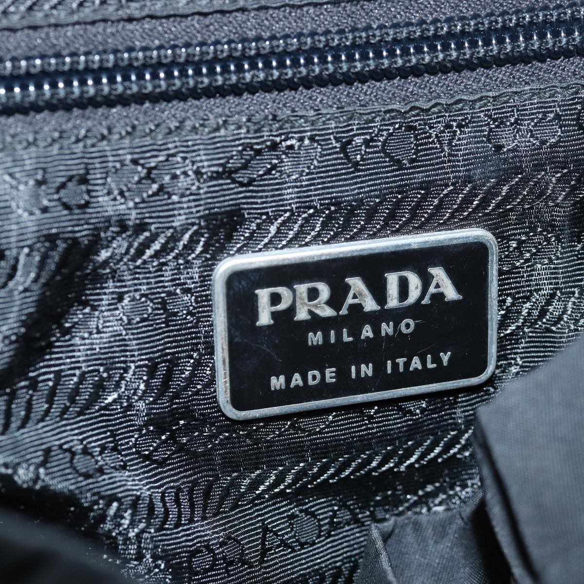 PRADA Backpack Nylon Black Auth ki4596