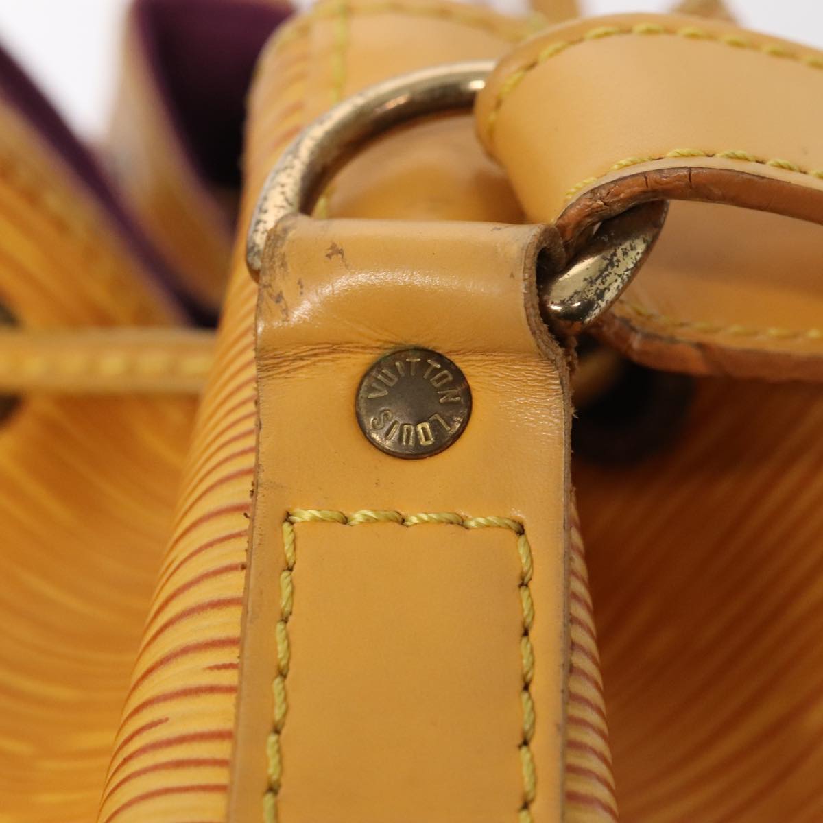 LOUIS VUITTON Epi Petit Noe Shoulder Bag Yellow M44109 LV Auth ki4864