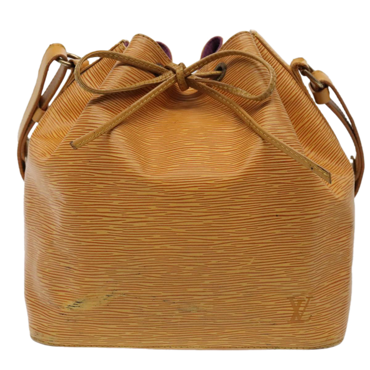 LOUIS VUITTON Epi Petit Noe Shoulder Bag Yellow M44109 LV Auth ki4864