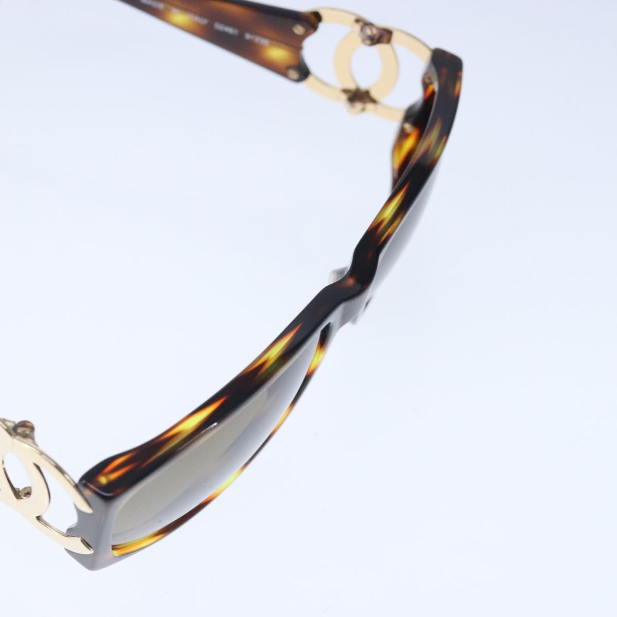 CHANEL Sunglasses plastic Brown CC Auth ki5159V