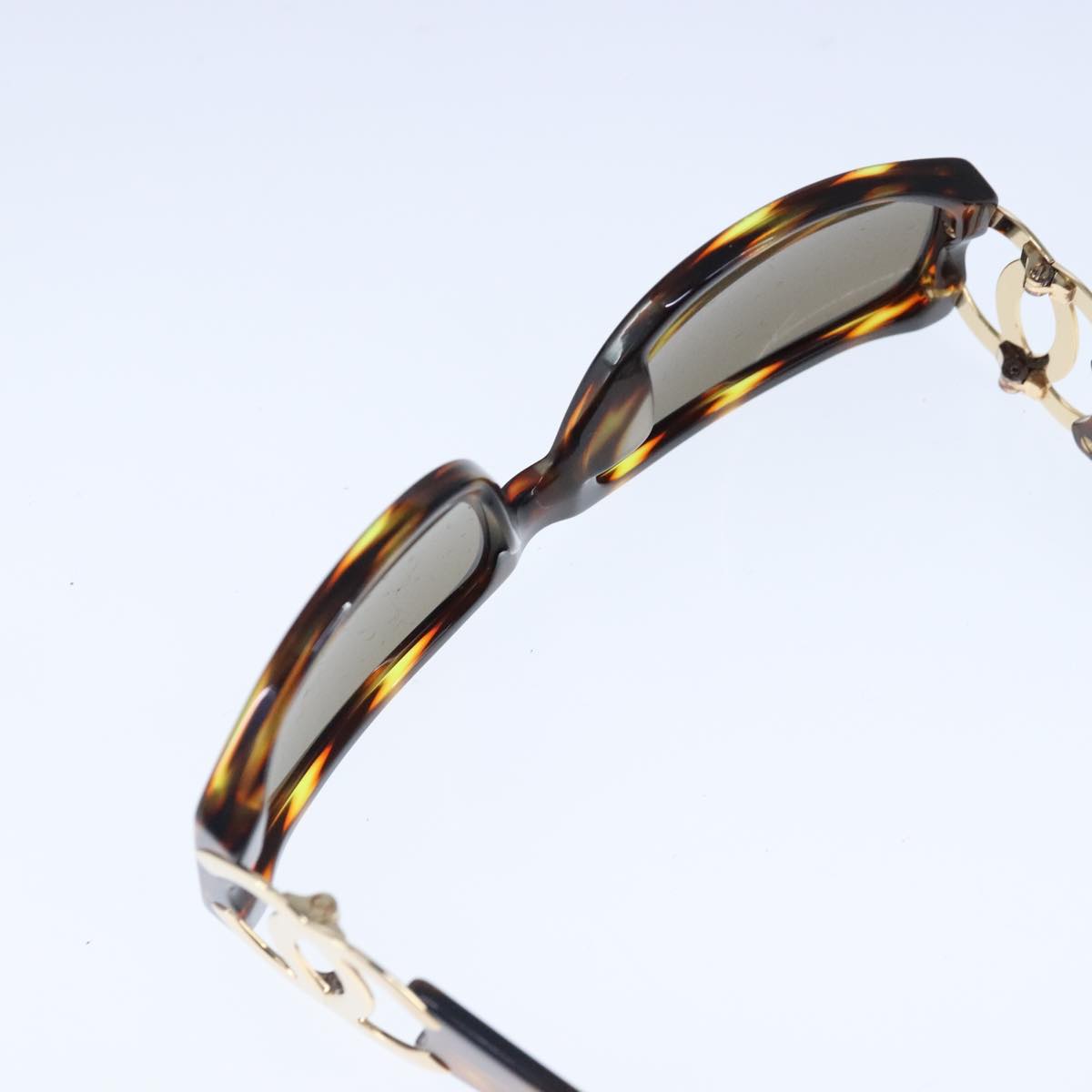 CHANEL Sunglasses plastic Brown CC Auth ki5159V