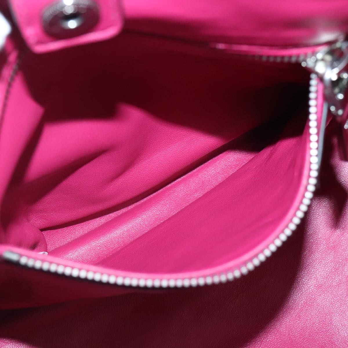PRADA Hand Bag Suede 2way Pink Silver Auth ki5171V