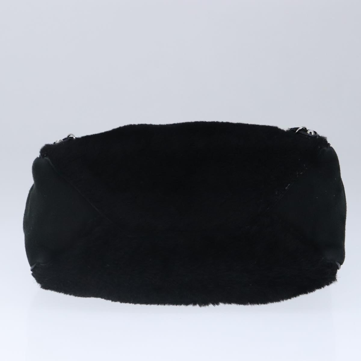 BALENCIAGA Hand Bag Suede 2way Black Silver 305572 Auth ki5224V