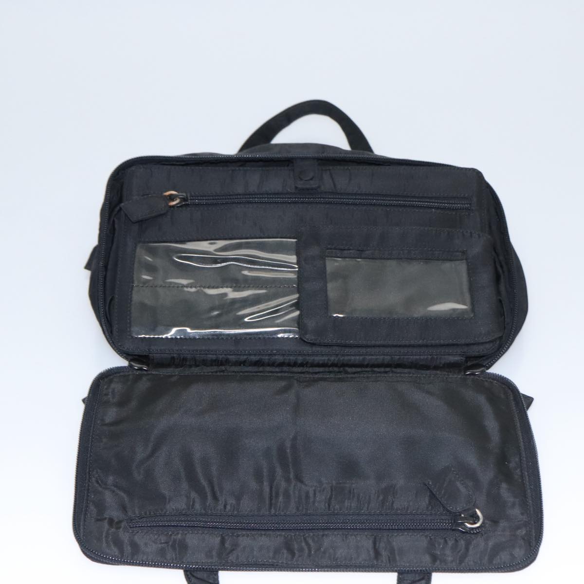 PRADA Hand Bag Nylon Black Auth ki5250