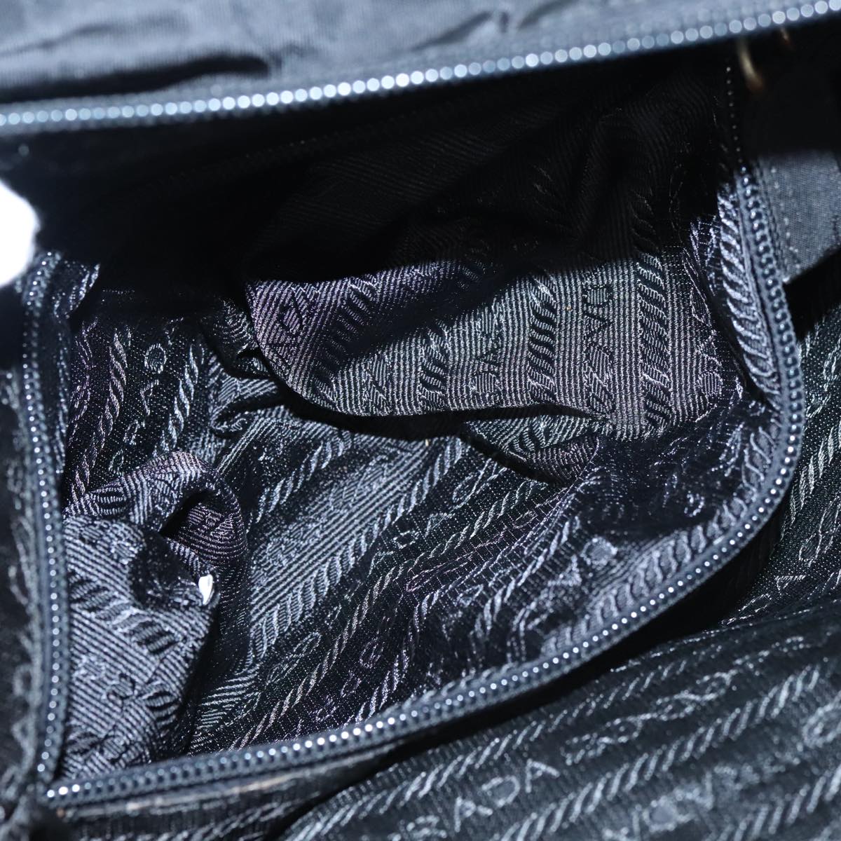 PRADA Hand Bag Nylon Black Auth ki5250