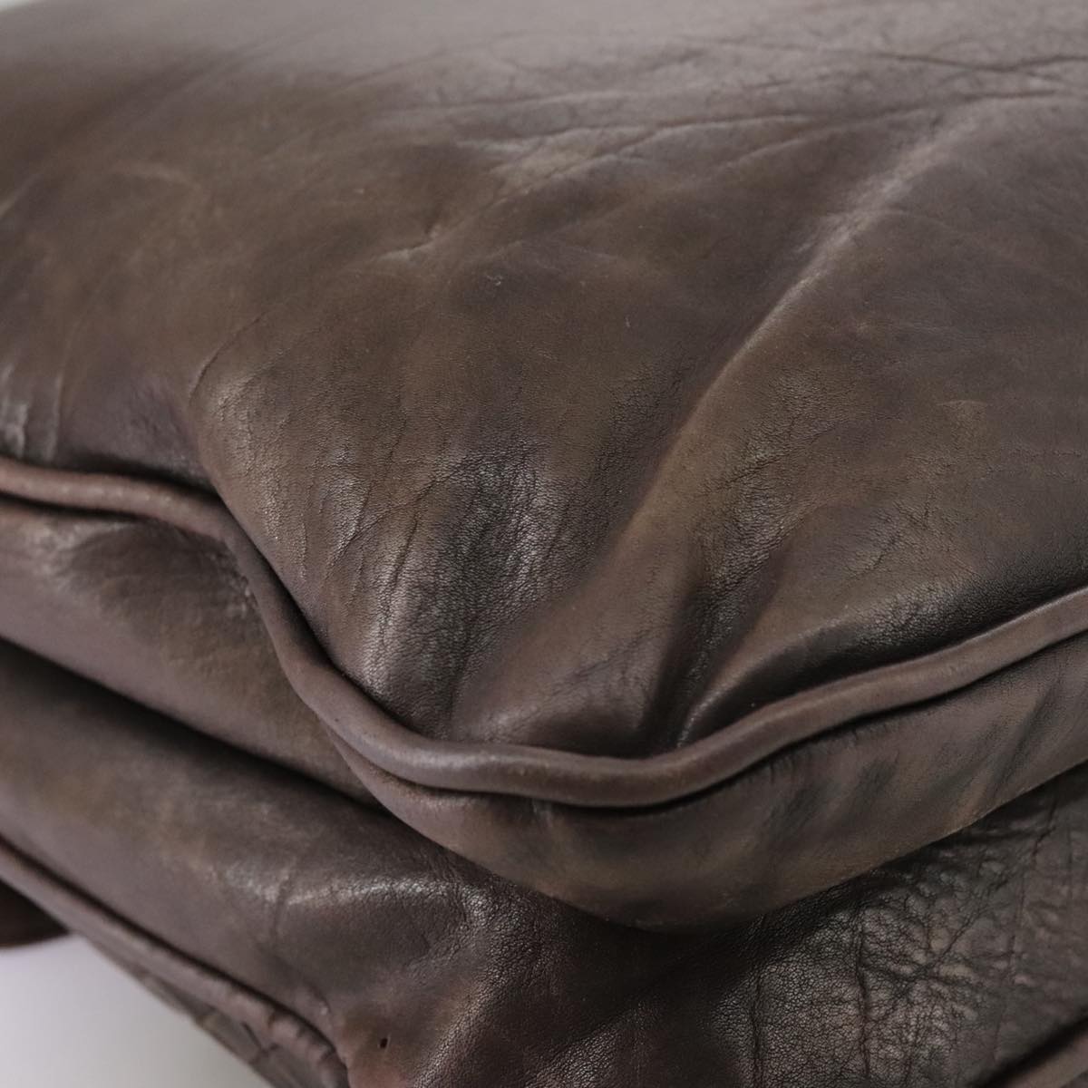 BOTTEGA VENETA INTRECCIATO Shoulder Bag Leather Brown Auth ki5284