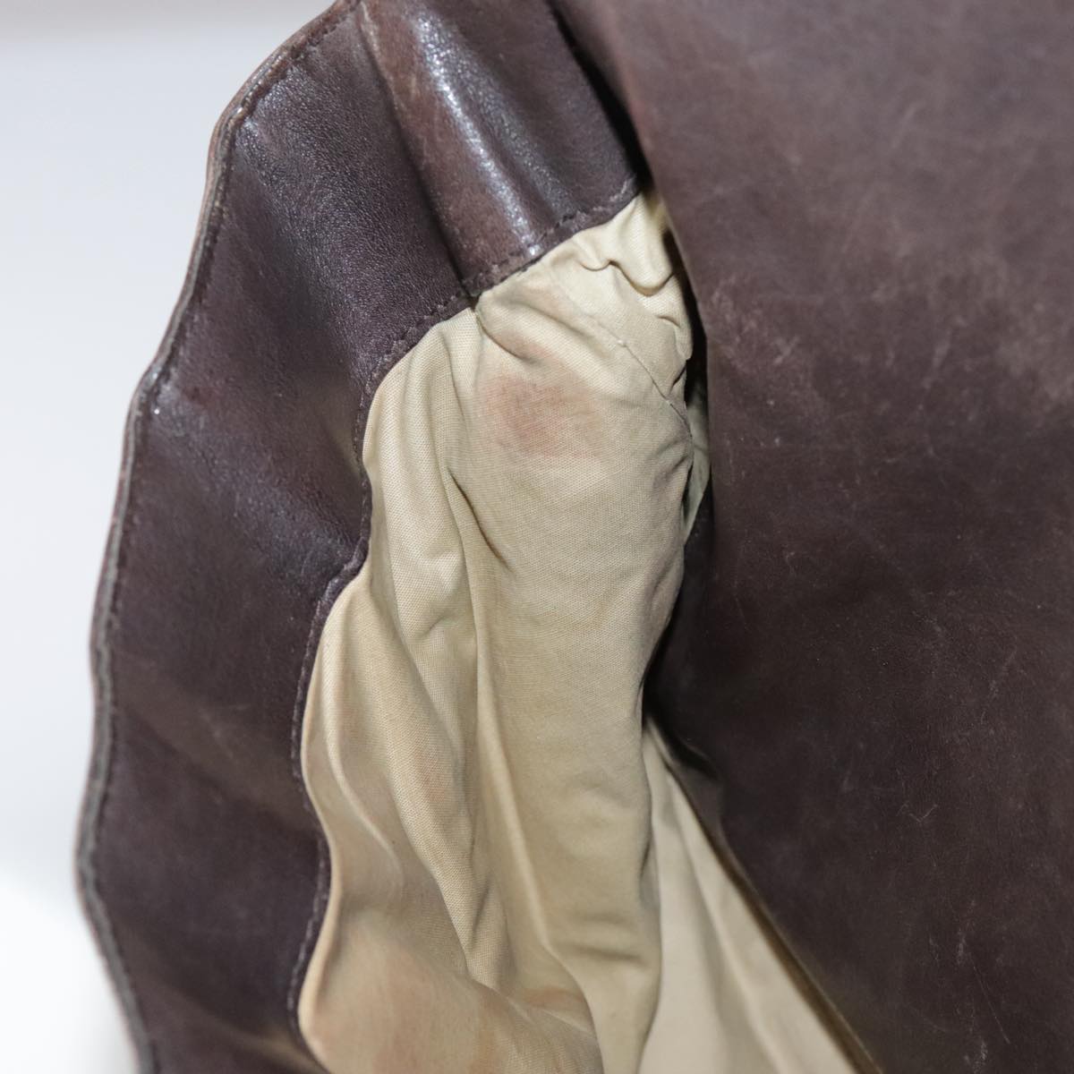 BOTTEGA VENETA INTRECCIATO Shoulder Bag Leather Brown Auth ki5284