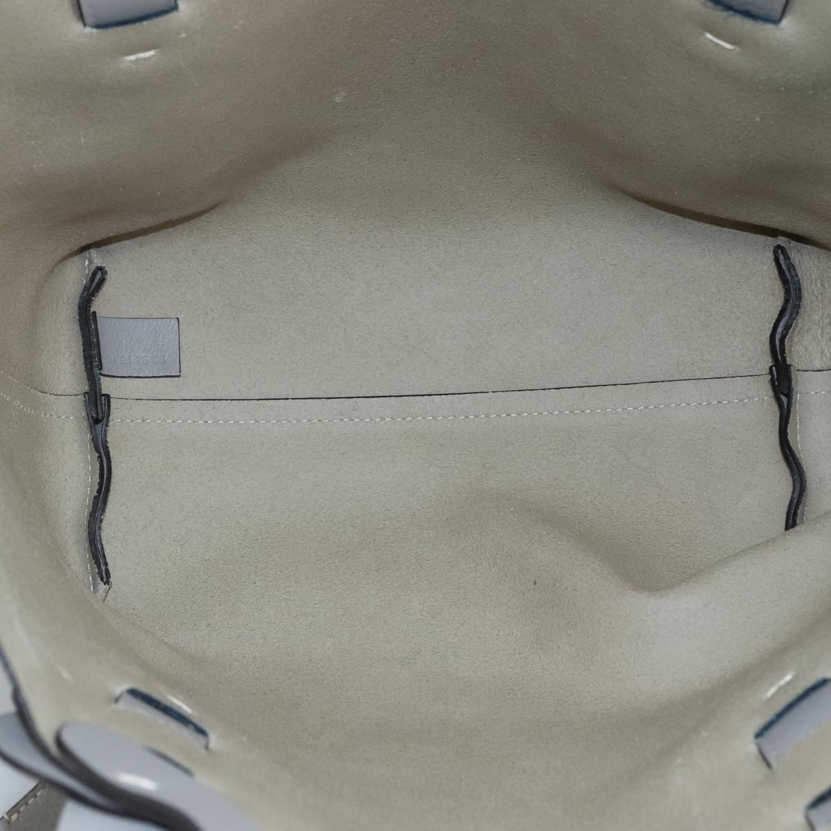 Chloe Darryl Tote Bag Leather Gray Gold Auth ki5336V