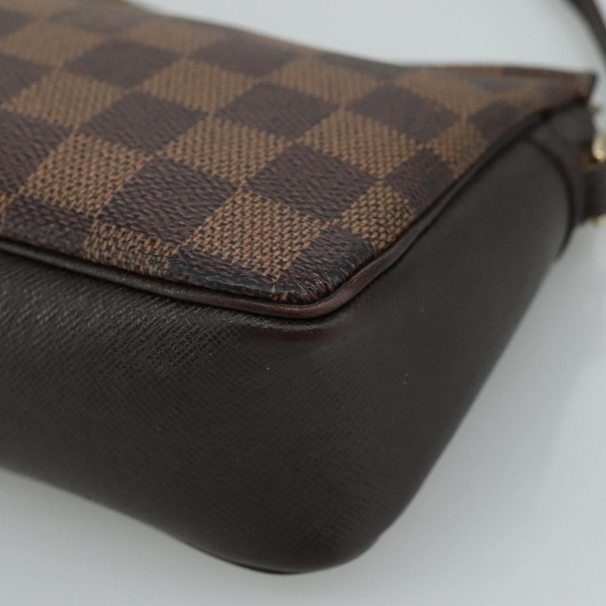 LOUIS VUITTON Damier Ebene Trousse Makeup Pouch N51982 LV Auth ki5364A