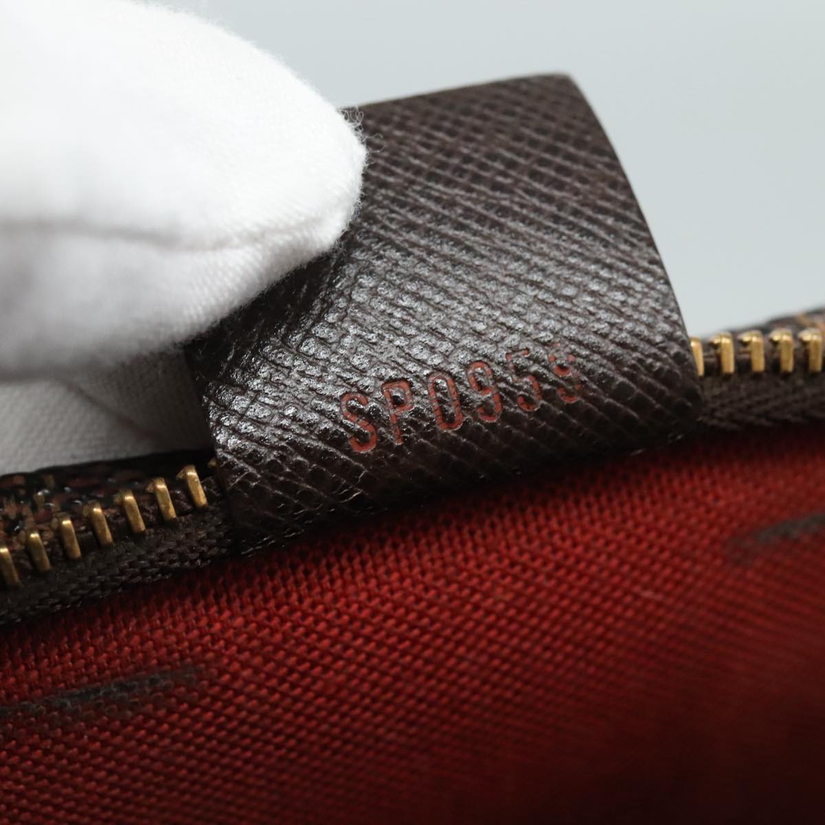 LOUIS VUITTON Damier Ebene Trousse Makeup Pouch N51982 LV Auth ki5364