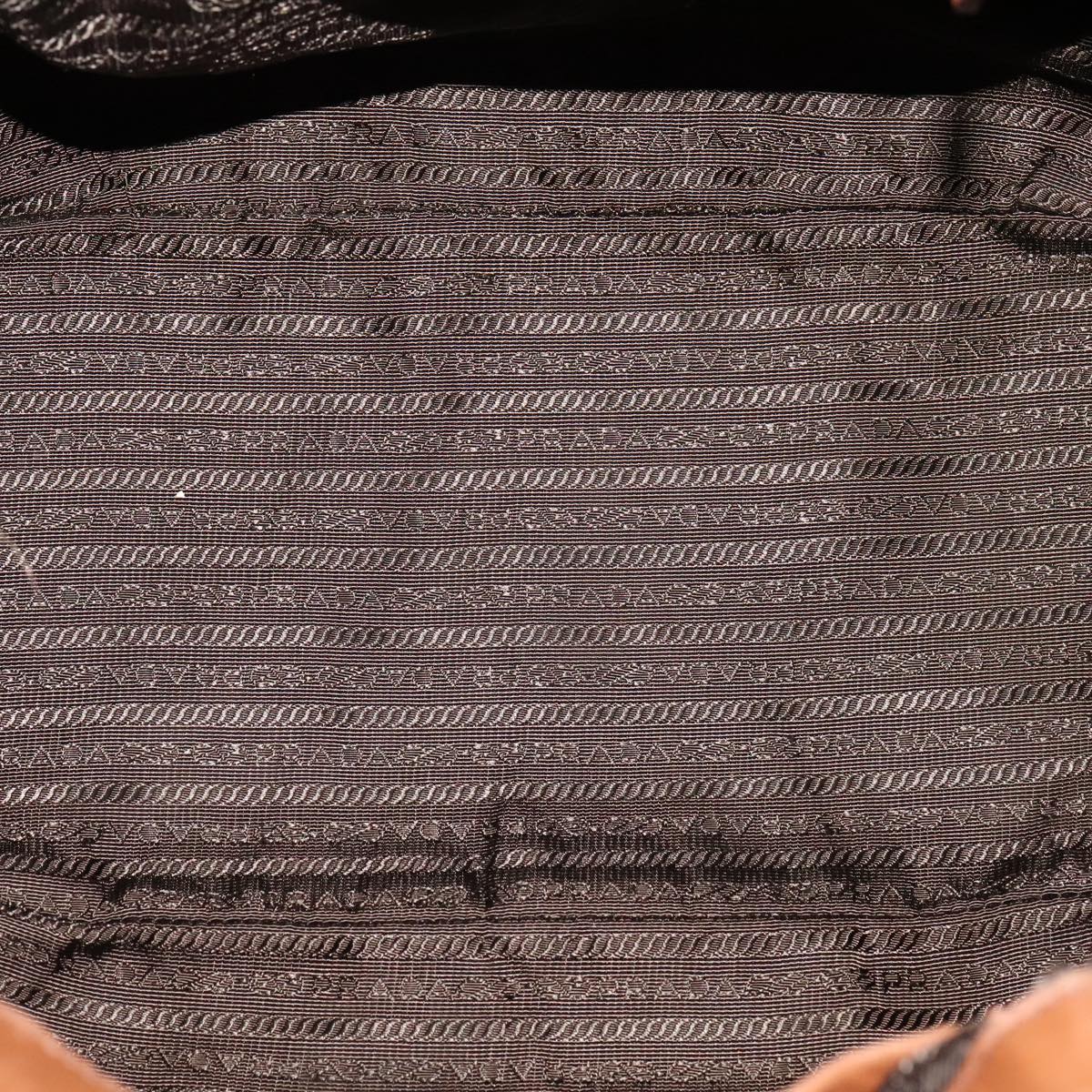 PRADA Tote Bag Leather 2way Brown Auth ki5372