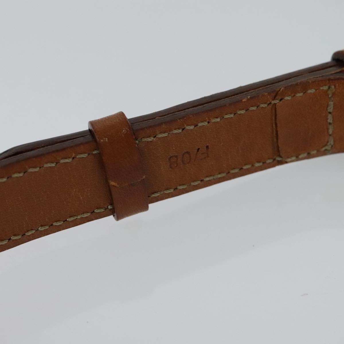 CELINE Macadam Canvas Shoulder Bag PVC Leather Brown Auth ki5395