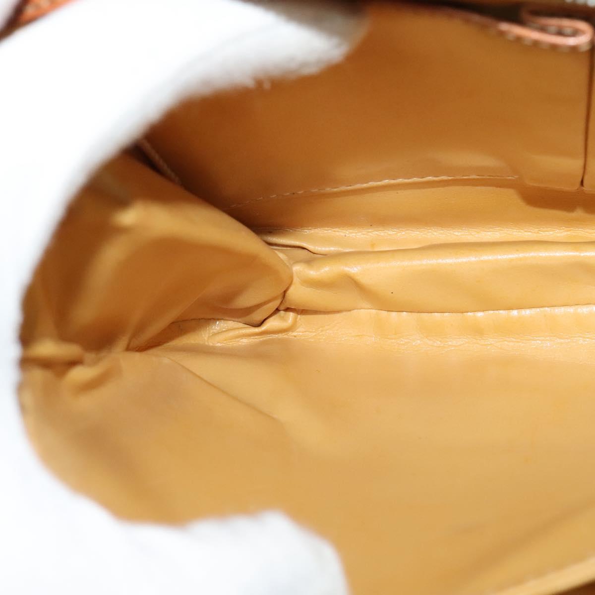 CELINE Macadam Canvas Shoulder Bag PVC Leather Brown Auth ki5395