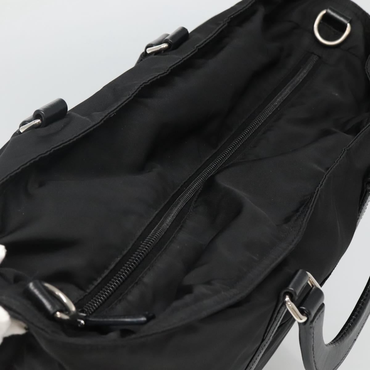 PRADA Hand Bag Nylon 2way Black Auth ki5424