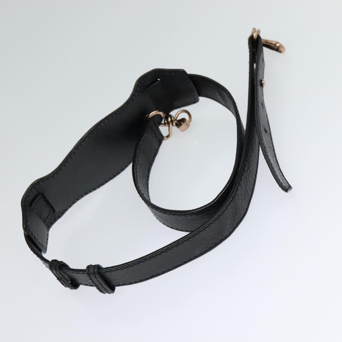 BALENCIAGA Giant Mini Pom Pom Hand Bag Leather 2way Black 285439 Auth ki5426V