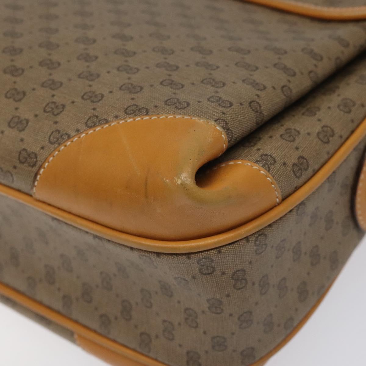 GUCCI Micro GG Supreme Shoulder Bag PVC Beige Gold 001 116 0924 Auth ki5438