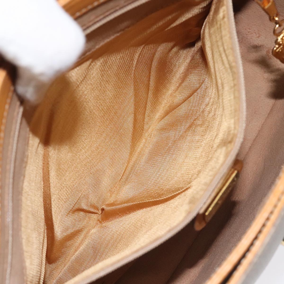 GUCCI Micro GG Supreme Shoulder Bag PVC Beige Gold 001 116 0924 Auth ki5438