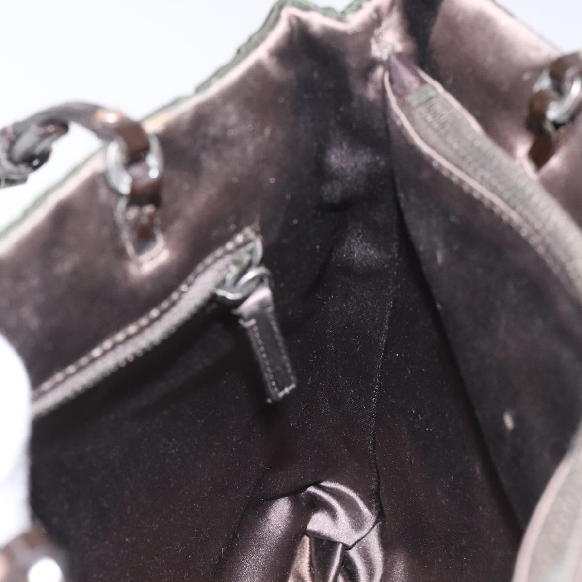 PRADA Hand Bag Nylon Khaki Auth ki5477