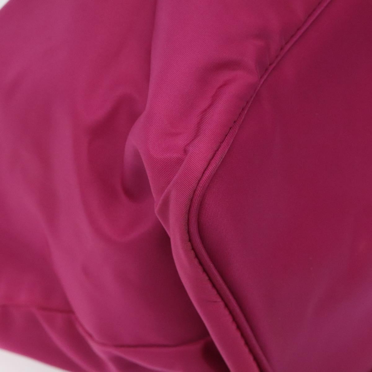 PRADA Tote Bag Nylon 2way Pink Gold Auth ki5497V