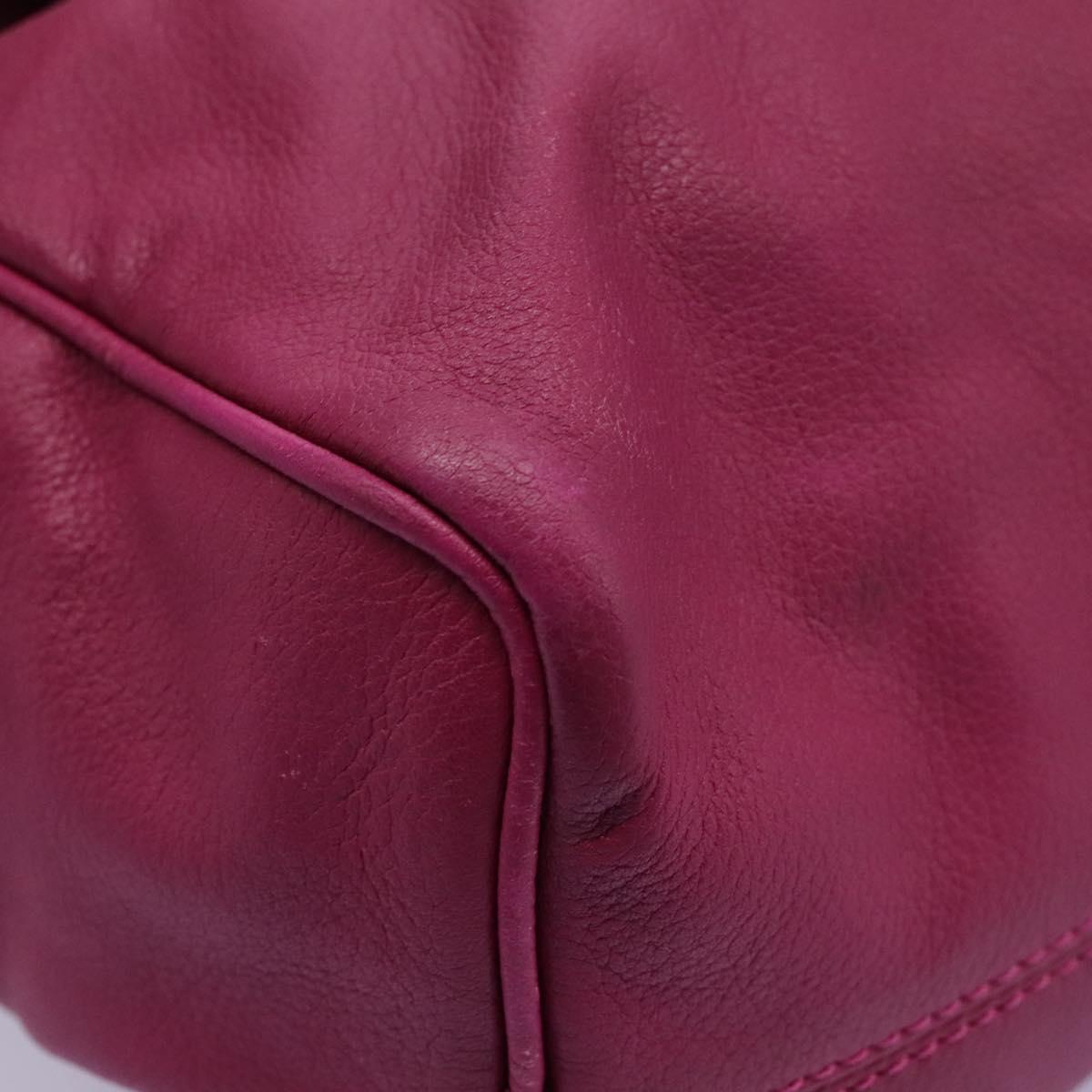 LOEWE Amazonas Mini Boston Bag Leather 2way Pink Gold Auth ki5532V