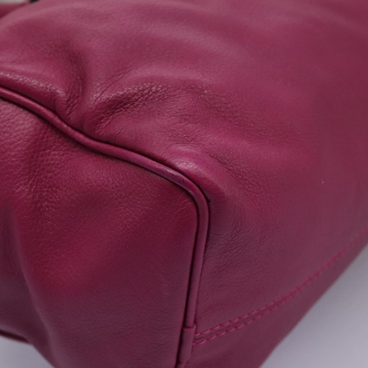 LOEWE Amazonas Mini Boston Bag Leather 2way Pink Gold Auth ki5532V