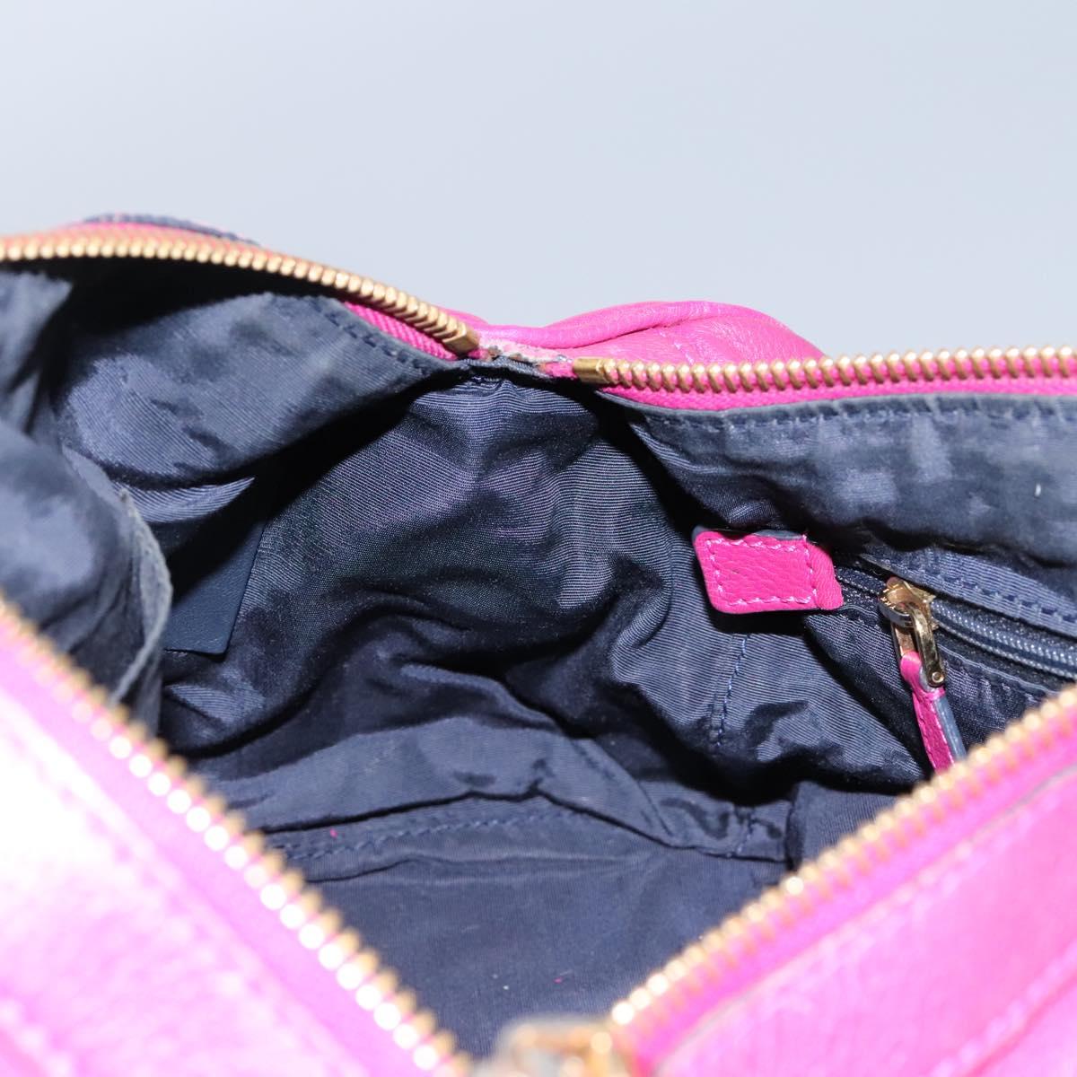 LOEWE Amazonas Mini Boston Bag Leather 2way Pink Gold Auth ki5532V