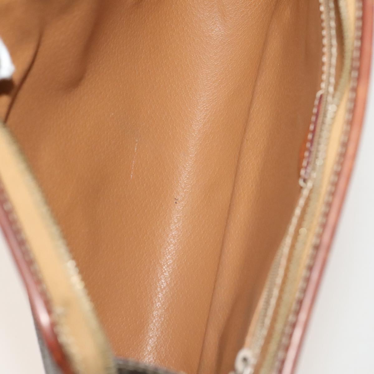 CELINE Macadam Canvas hand Clutch Bag PVC Leather 5Set Brown Beige Auth ki5555