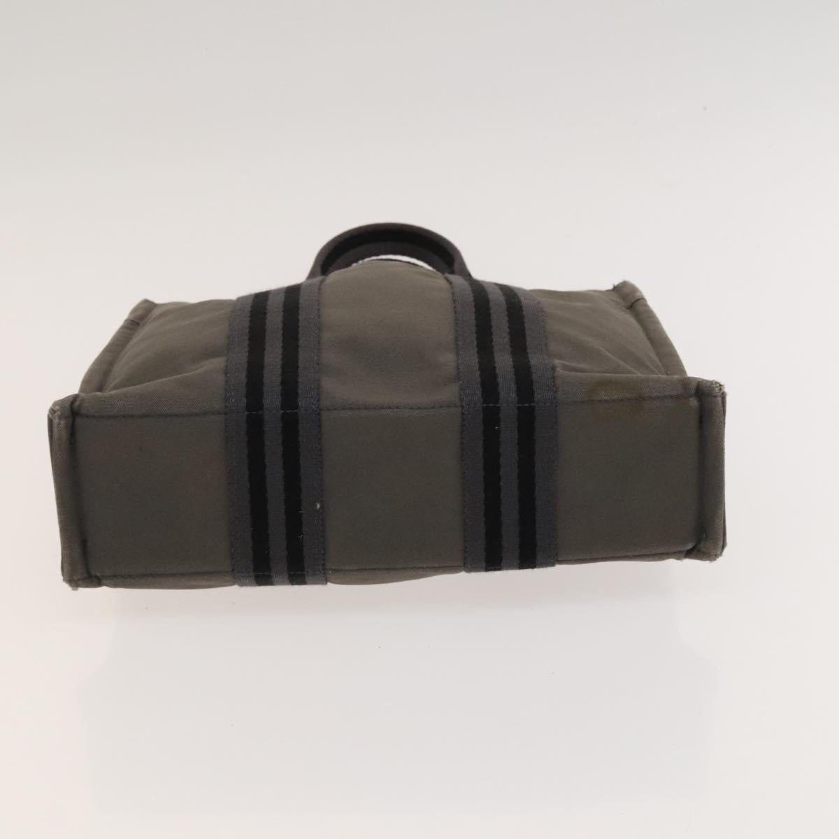 HERMES Fourre Tout Tote Bag Canvas 5Set Black Gray Navy Auth ki5557