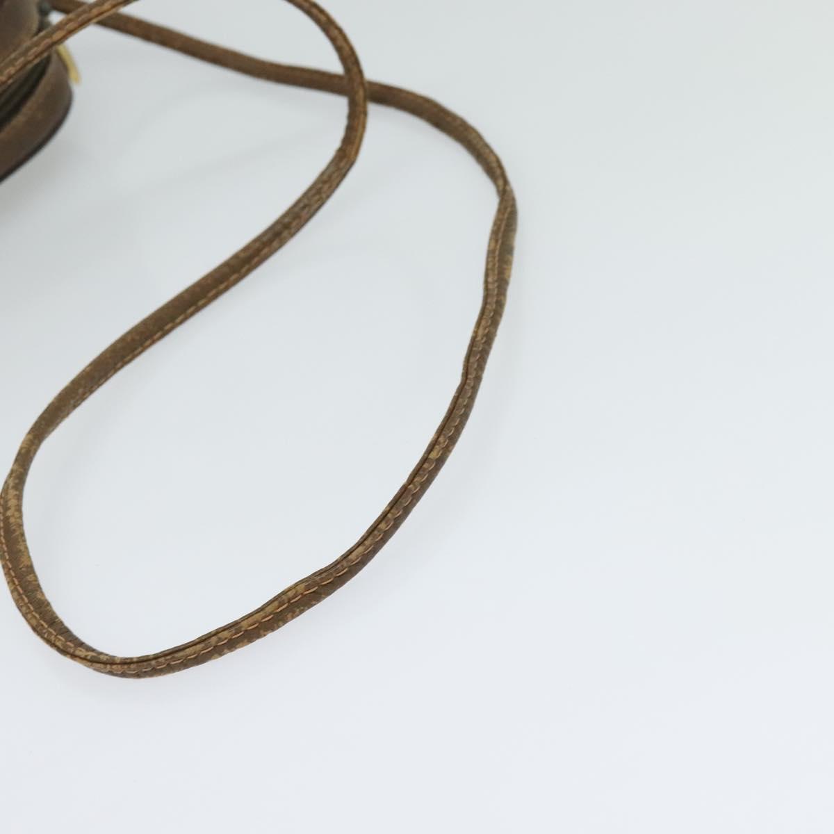 GUCCI GG Supreme Web Sherry Line Bag PVC Beige Gold 156 02 066 Auth ki5606
