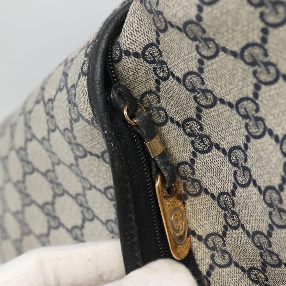 GUCCI GG Supreme Tote Bag PVC Navy Gold 002 39 0054 Auth ki5643