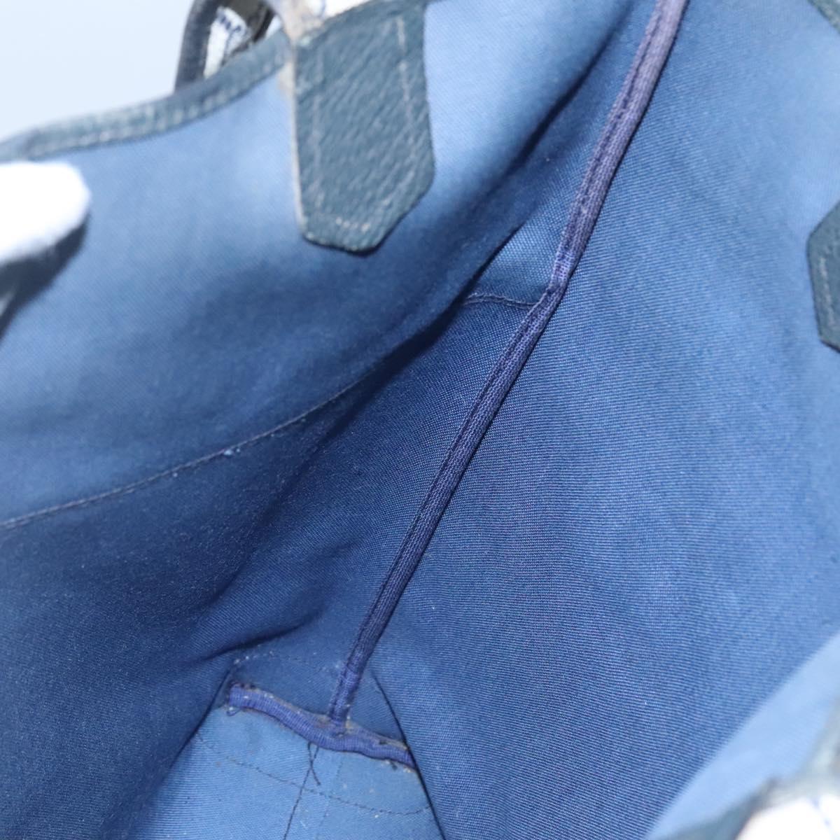 GUCCI GG Supreme Tote Bag PVC Navy Gold 002 39 0054 Auth ki5643