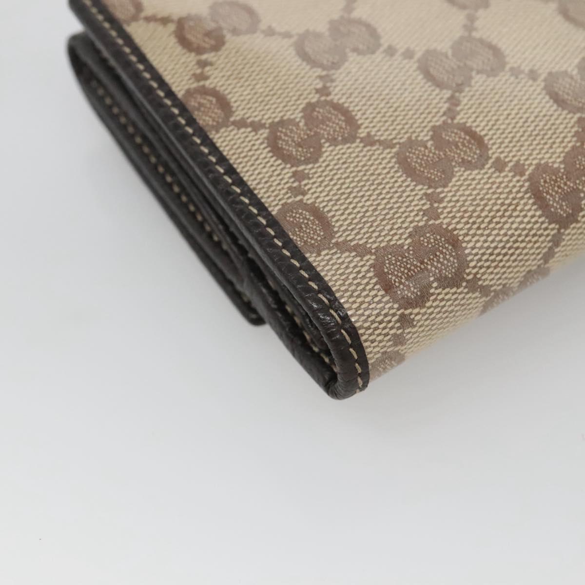 GUCCI GG Crystal Long Wallet Beige 231843 Auth ki5651
