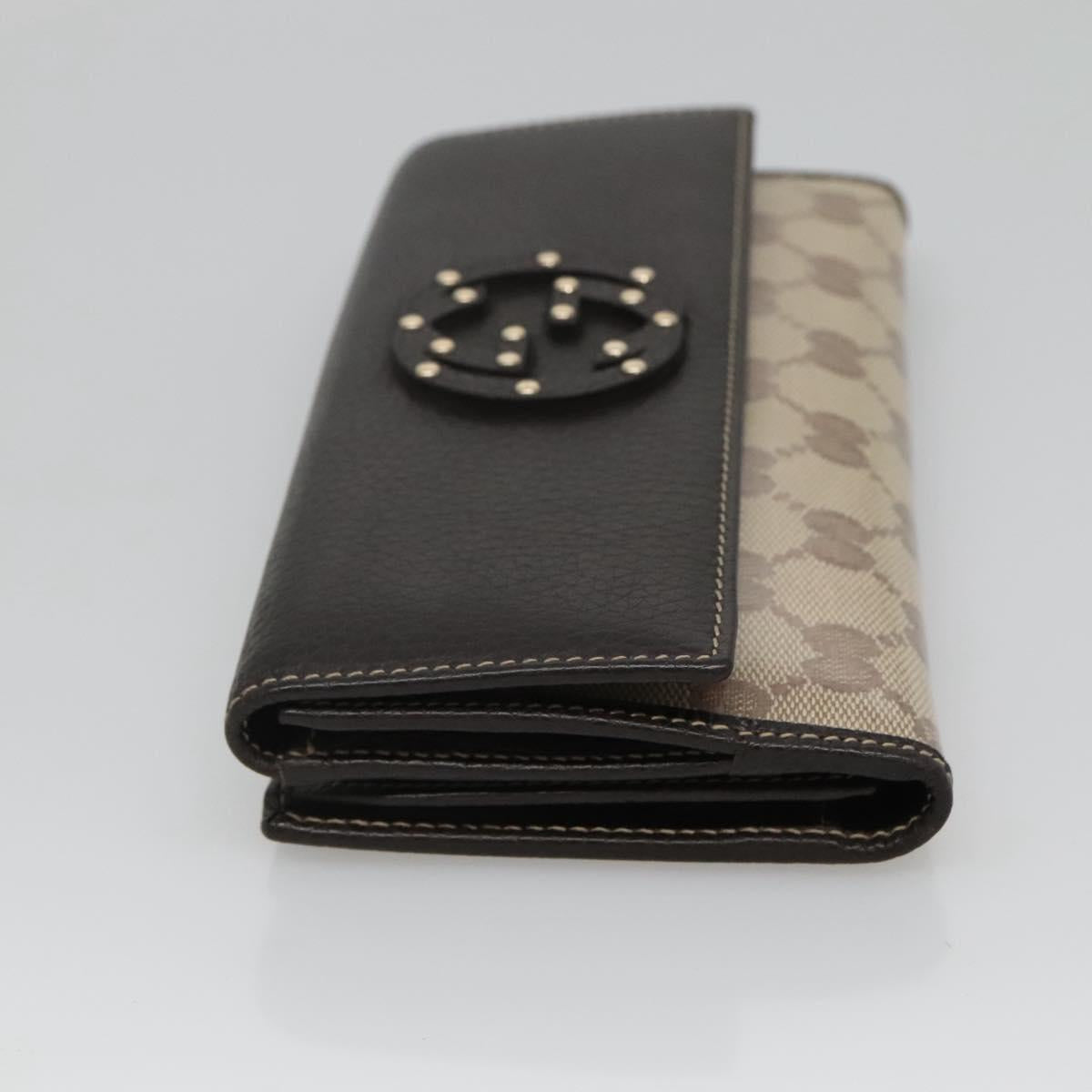 GUCCI GG Crystal Long Wallet Beige 231843 Auth ki5651