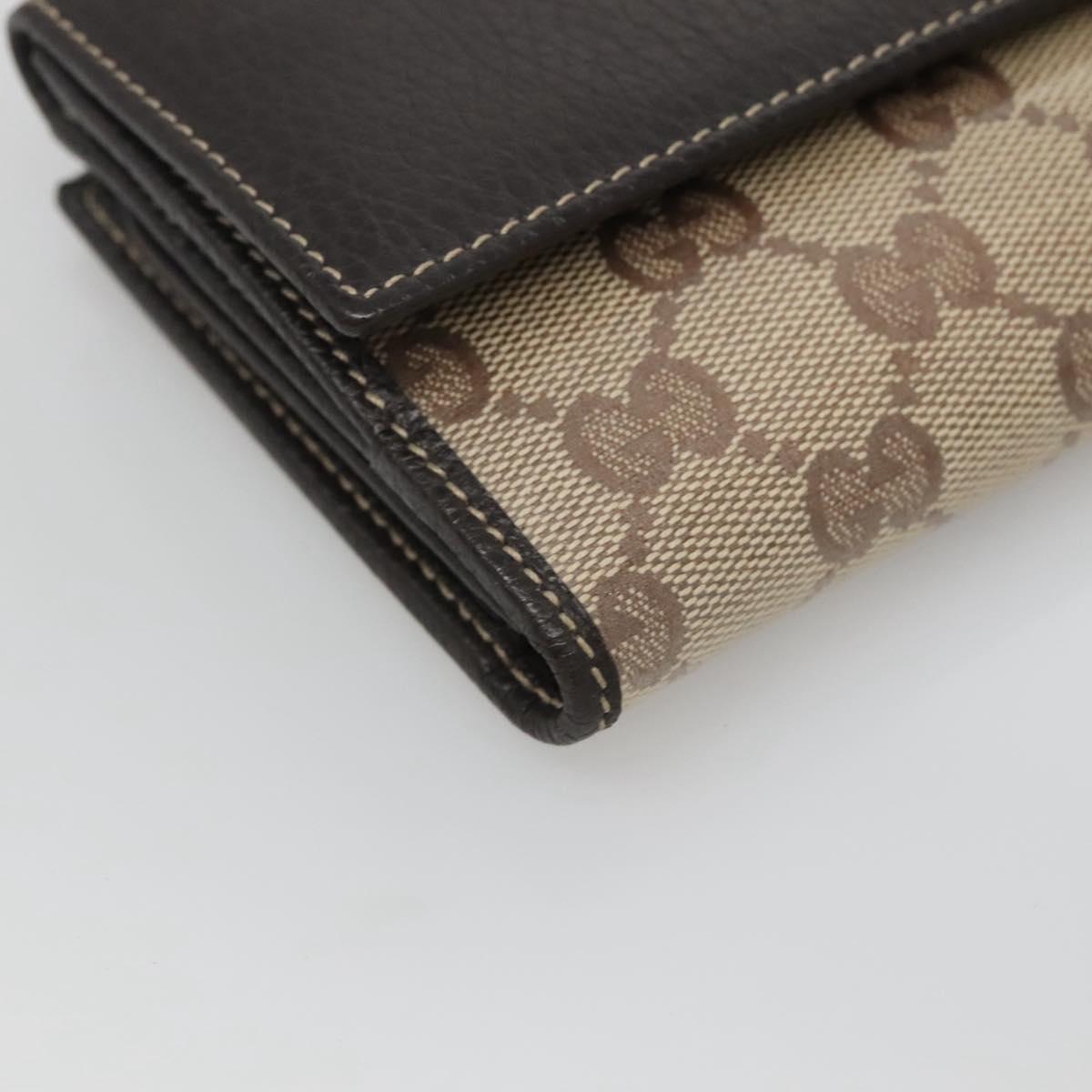 GUCCI GG Crystal Long Wallet Beige 231843 Auth ki5651