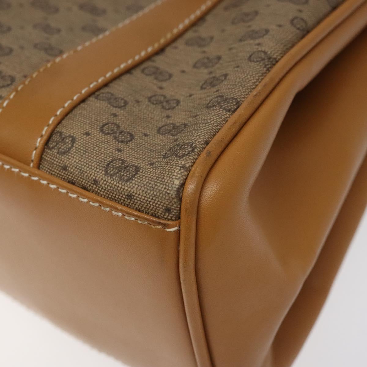 GUCCI Micro GG Supreme Hand Bag PVC Beige Gold 000 406 4857 Auth ki5660