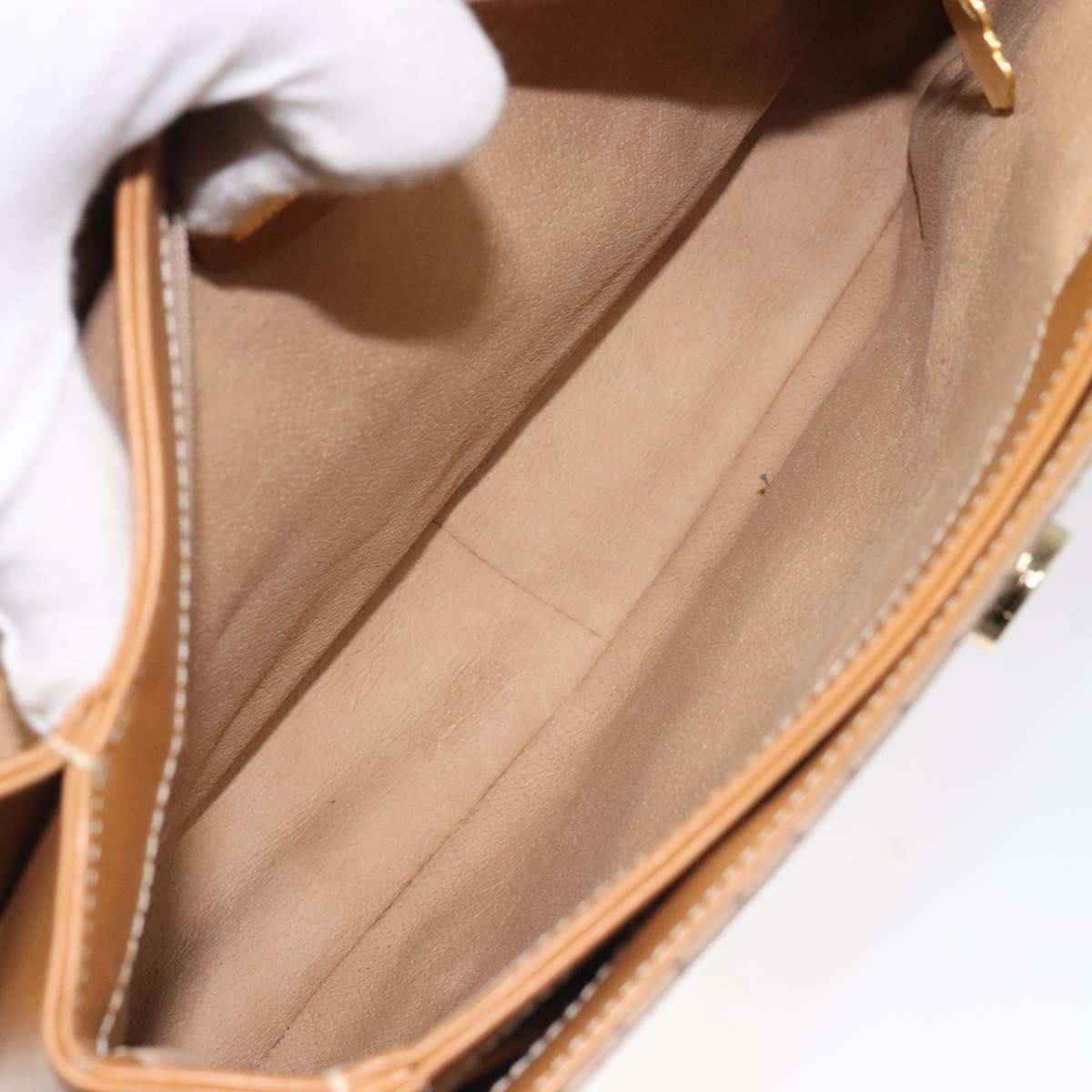 GUCCI Micro GG Supreme Hand Bag PVC Beige Gold 000 406 4857 Auth ki5660