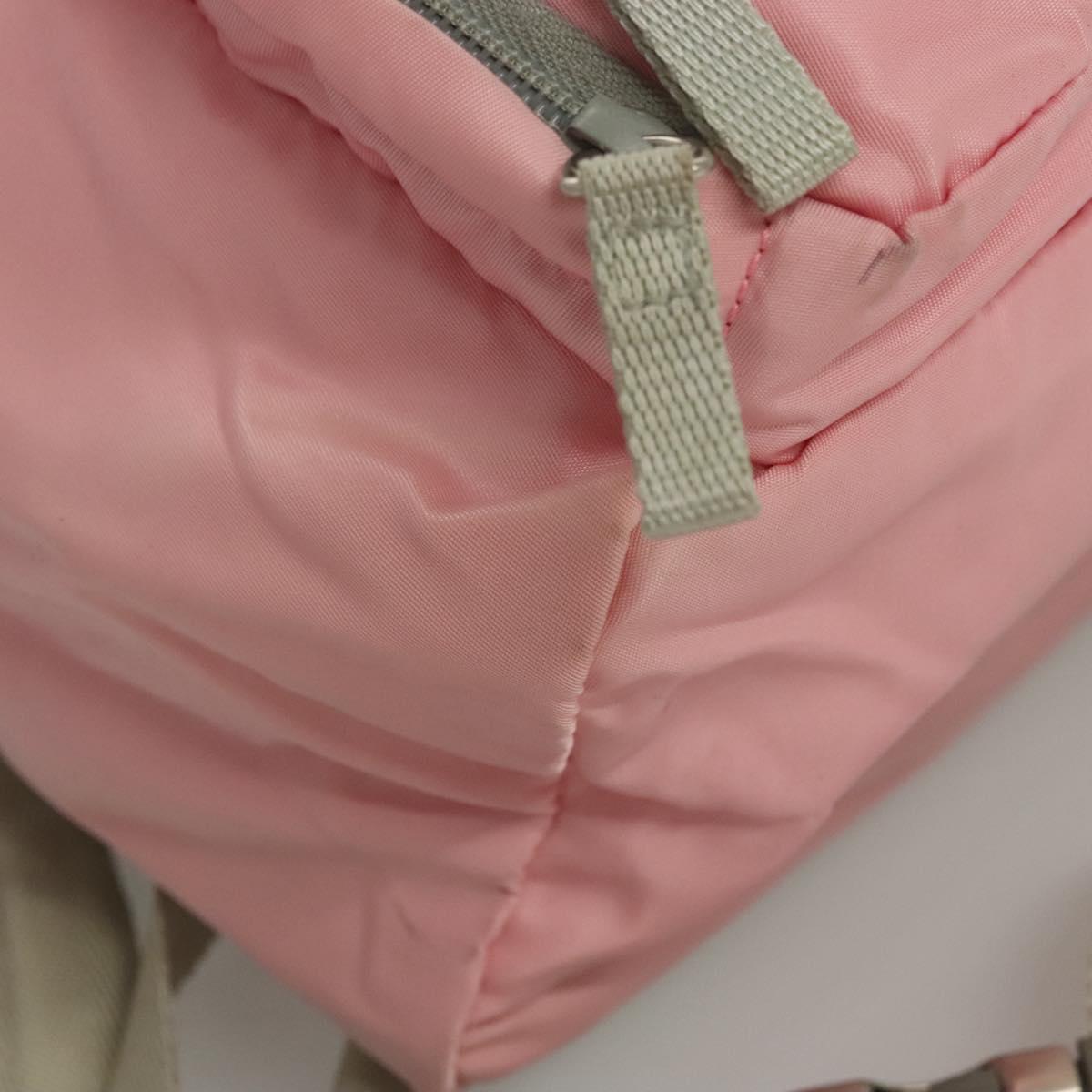 PRADA Backpack Nylon Pink Silver Auth ki5661