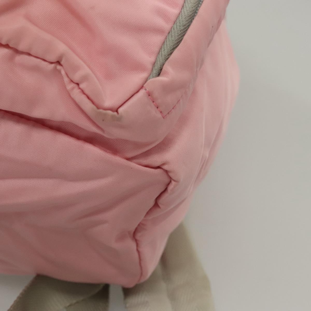 PRADA Backpack Nylon Pink Silver Auth ki5661