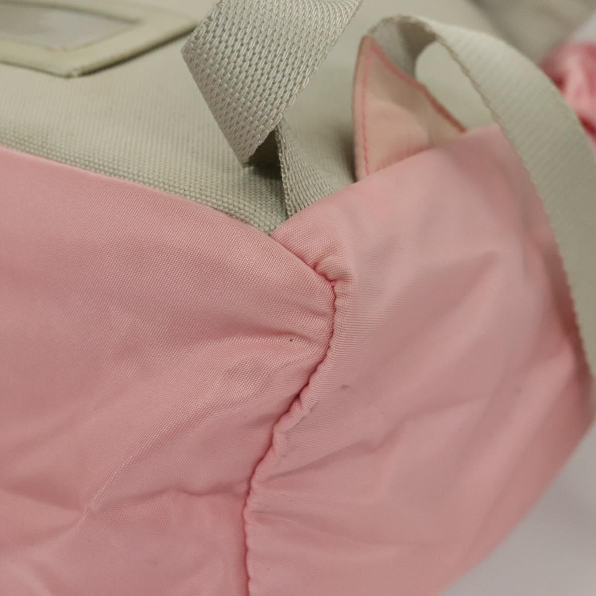PRADA Backpack Nylon Pink Silver Auth ki5661