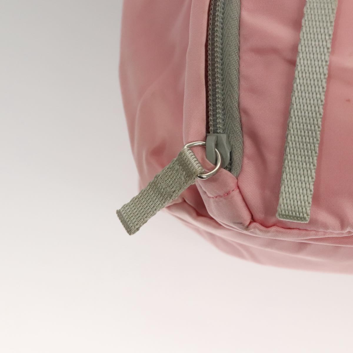 PRADA Backpack Nylon Pink Silver Auth ki5661