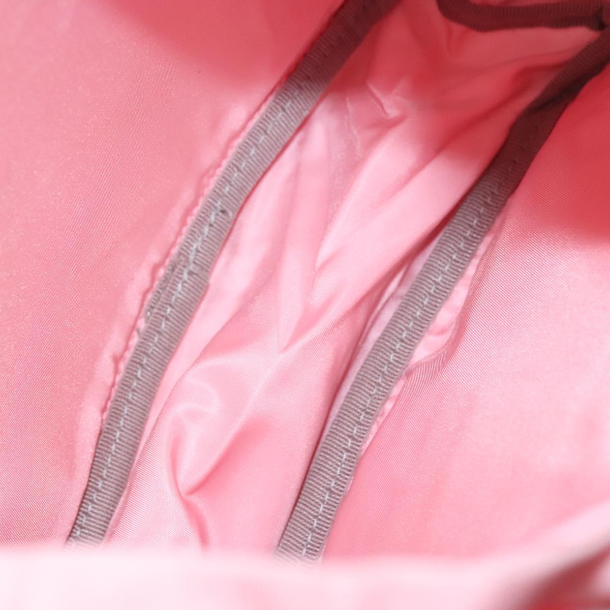 PRADA Backpack Nylon Pink Silver Auth ki5661