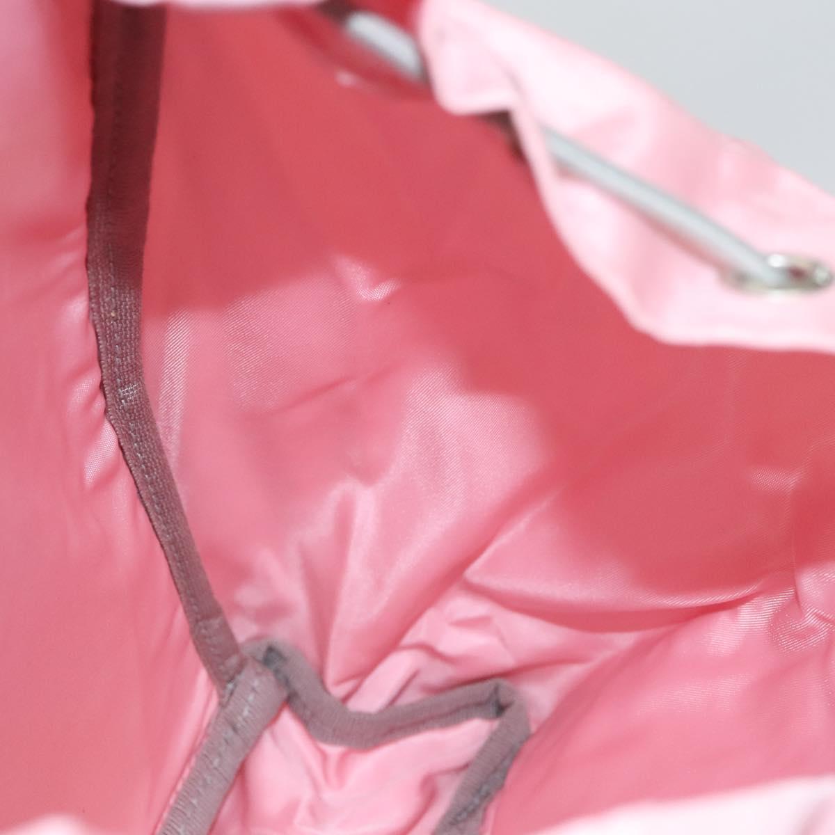 PRADA Backpack Nylon Pink Silver Auth ki5661