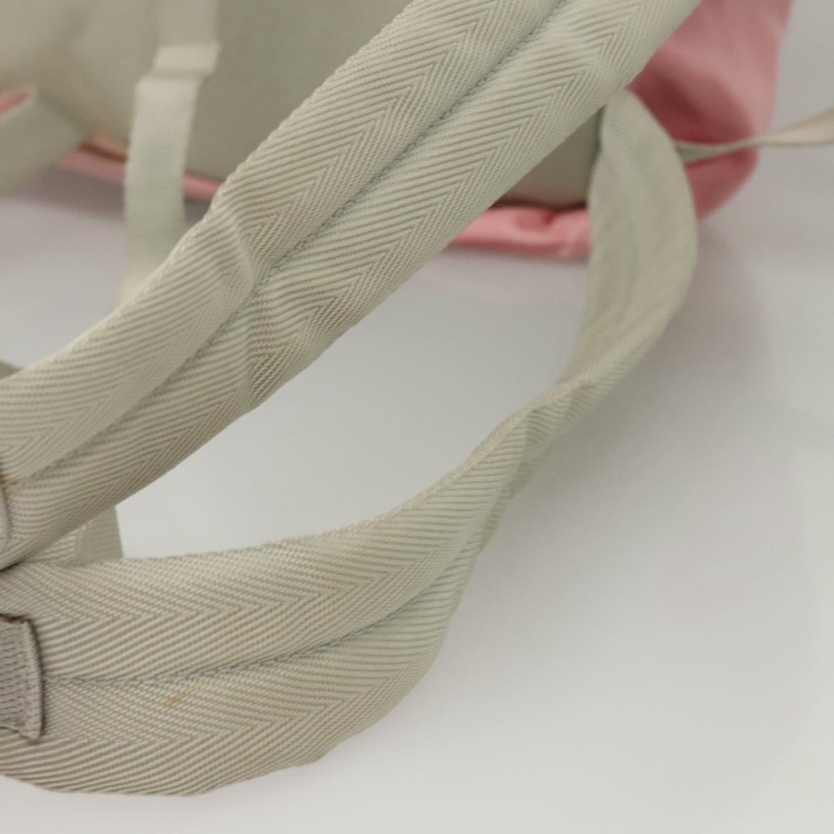 PRADA Backpack Nylon Pink Silver Auth ki5661