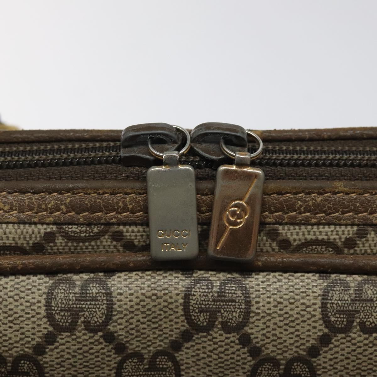 GUCCI GG Supreme Hand Bag PVC Beige Gold 000 39 0030 Auth ki5673