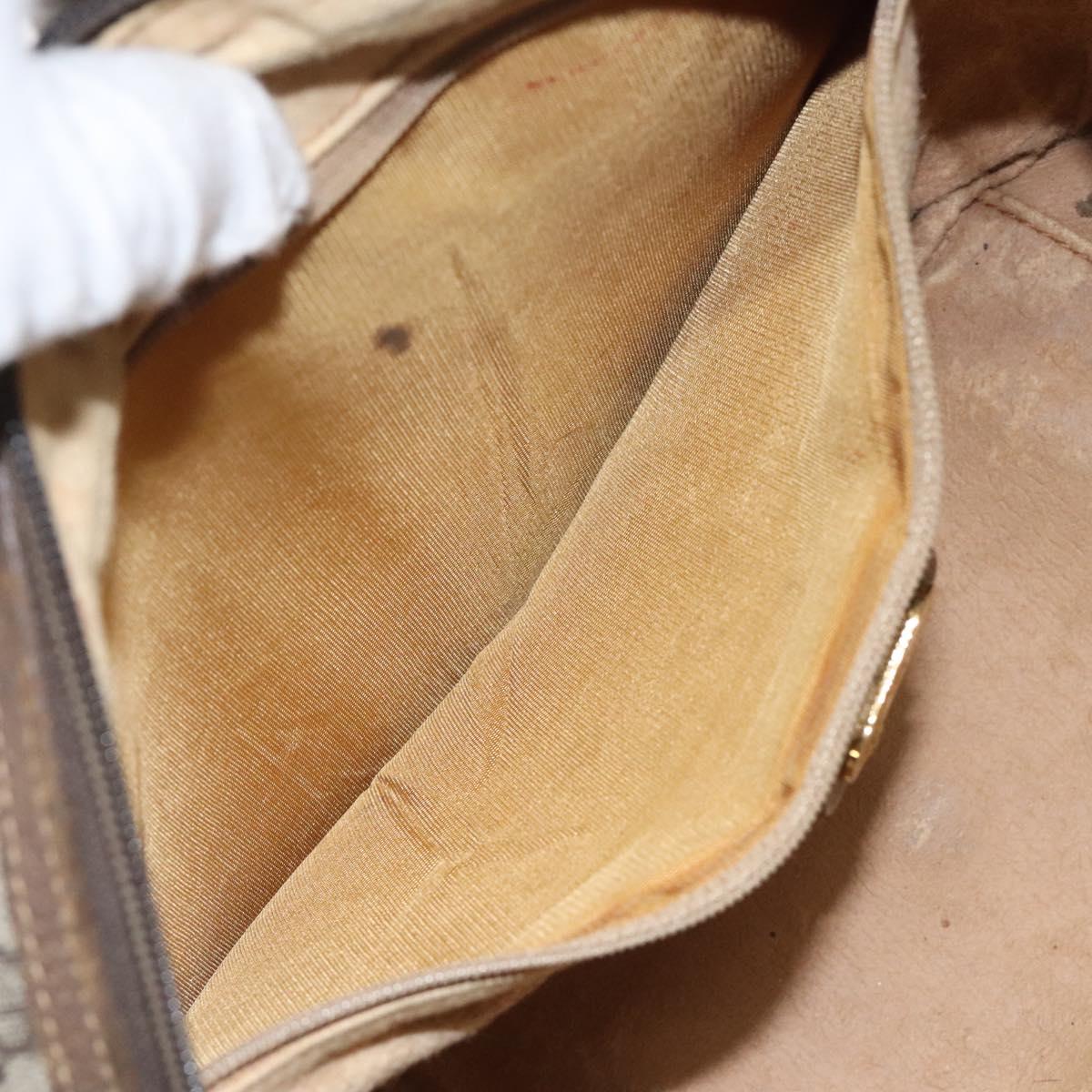 GUCCI GG Supreme Hand Bag PVC Beige Gold 000 39 0030 Auth ki5673